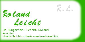 roland leicht business card